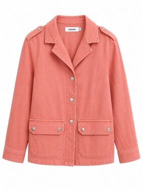 Jubylee French Brand Dusty Pink 100% Cotton Utility Jacket Size M/L